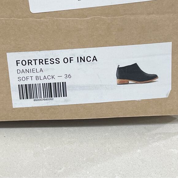 NEW Fortress of Inca Daniela Booties Boots Leather Soft Black 36 - Picture 10 of 10